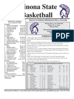 Winona State Warrior Men's Basketball Feb. 1, 2011 Game Notes