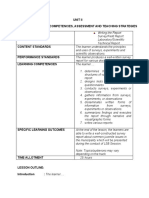 Unit Ii Aligning Learning Competencies, Assessment and Teaching Strategies Content