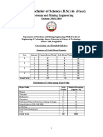 Syllabus For Bachelor of Science (B.SC) In: Petroleum and Mining Engineering