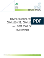 DBM 2000 XS, DBM 2000 EV and DBM 2500 EV: Engine Removal From