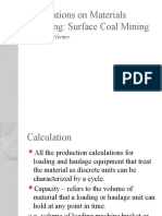 Calculations On Loading & Haulage