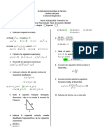 Evaluación Diagnóstica Calculo Integral