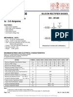 PRV: 50 - 1000 Volts Io: 3.0 Amperes: Silicon Rectifier Diodes DO - 201AD