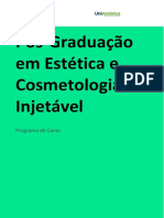 Pós em Estética e Cosmetologia Injetável PDF