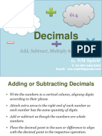 Decimals: Add, Subtract, Multiply & Divide