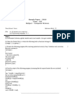 Sample Paper - 2010 Class - XII Subject - Computer Science