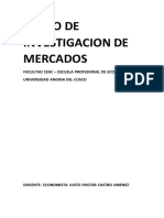 Curso de Investigacion de Mercados y Preguntas Eco Inter.