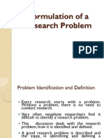 Formulation of A Research Problem