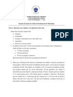 Proposta de Exame UCM - Fundamentos de Matematica