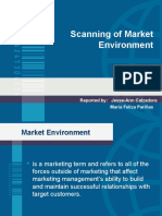 Scanning of Market Environment: Reported By: Jesse-Ann Calzadora Maria Feliza Pariñas