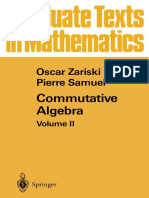 Oscar Zariski, Pierre Samuel - Commutative Algebra, Vol II, Lume II, Graduate Texts in Mathematics 29, Springer-Verlag Berlin Heidelberg (1960) PDF