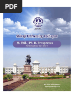 M. Phil PH.D Prospectus 2018-19