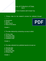 MCQs Unit 2 Sources of Collection of Data