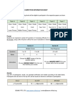 Competition Information Sheet Eligibility