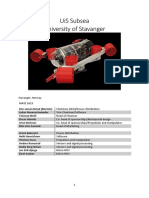 University of Stavanger - UiS Subsea - Technical Documentation - 2019