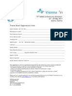 Travel Grant Application Form: 73 EAGE Conference & Exhibition Vienna, Austria