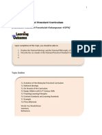 Topic 6:: National Preschool Standard Curriculum