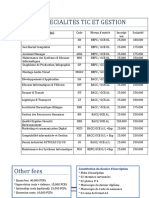 Specialites Tic Et Gestion