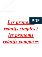 Les Pronoms Relatifs Simples Et Composes-Converti PDF