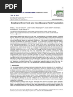 Bioethanol From Fresh and Dried Banana Plant Pseudostem: C H E M I C A L E N G I N E E R I N G