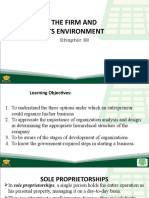 The Firm and Its Environment