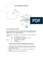 Application of The Astronomical Triangle