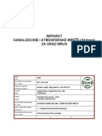 Separat Kanalizacine I Atmosferske Mreže (19 Trasa) Za Grad Brus