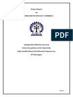 Project Report On Consumer Protection in E-Commerce: Page - 0