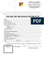 Fiche de Renseignement PDF