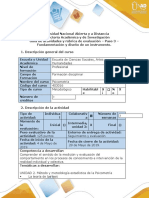 Guía de Actividades y Rúbrica de Evaluación - Paso 3 - Fundamentación y Diseño de Un Instrumento