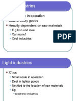 Heavy Industries: Large Scale in Operation Deal in Bulky Goods Heavily Dependent On Raw Materials