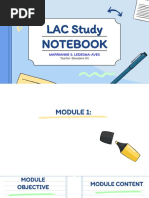 LAC Study NOTES