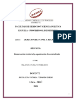 Demarcación Territorial y Organización Descentralizada