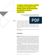 TV GLOBO E GLOBO FILMES Práticas Econômicas e Relações Com o Estado A Partir de Perspectivas Da Indústria Cultutral e Hegemonia