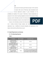 5.0 Financial Aspect: No. Procedure Time To Complete Associated Costs