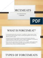 Forcemeats: Food Production V Semester