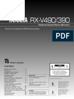 Yamaha RXV 390 Owners Manual