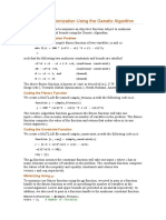 Constrained Minimization Using The Genetic Algorithm