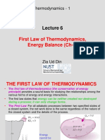 First Law of Thermodynamics, Energy Balance (Ch-2)