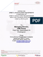 250KVA Sub Station Offer For CME Group PDF