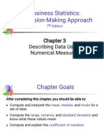 Business Statistics: A Decision-Making Approach: Describing Data Using Numerical Measures