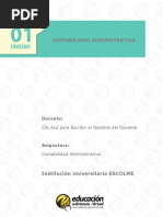 Introduccion A La Contabilidad Administrativa