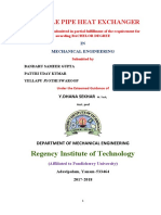 U Double Pipe Heat Exchanger First Papers