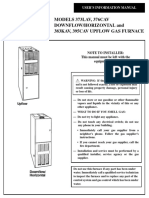 MODELS 373LAV, 376CAV Downflow/Horizontal and 383kav, 395cav Upflow Gas Furnace