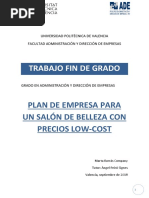 PLAN DE EMPRESA PARA UN SALÓN DE BELLEZA CON PRECIOS LOW-COST Ejemplo