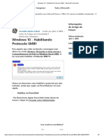 ATIVAR RECURSO DO WINDOWS 10 Habilitando Protocolo SMB1 