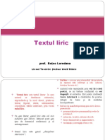 Textul Liric - Recapitulare Clasa A VIII-a