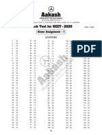 Mock Test For NEET - 2020: Home Assignment - 1