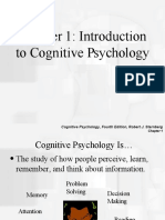 Chapter 1: Introduction To Cognitive Psychology