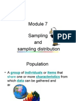 Sampling and Sampling Distribution